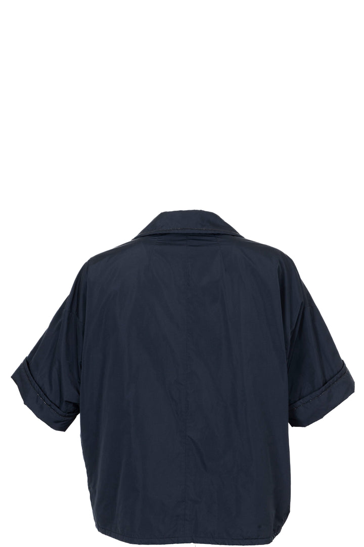 BRUNELLO CUCINELLI Double Breasted Quarter Sleeve Jacket Navy