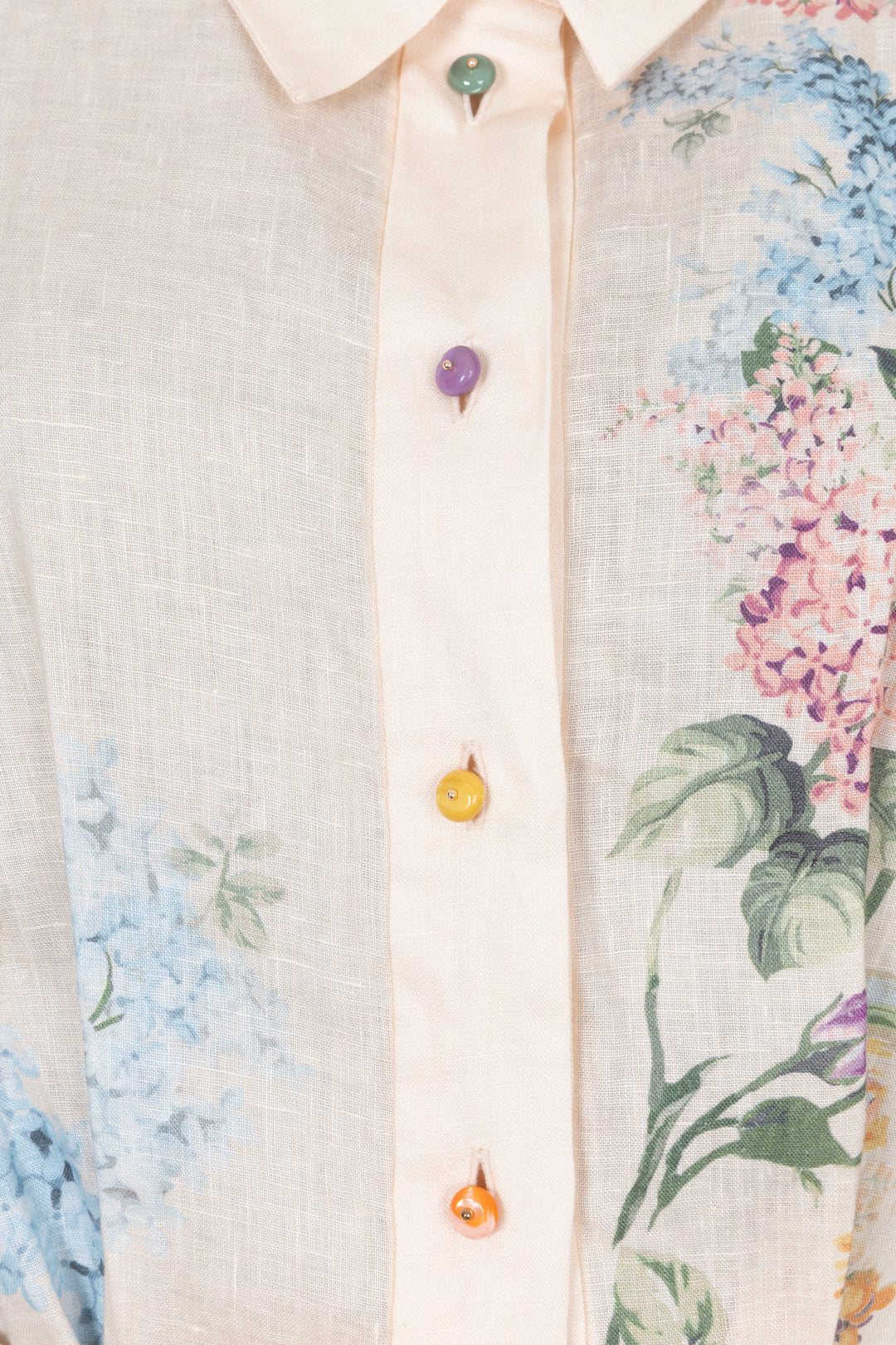 ZIMMERMANN Long Sleeve Flower Print Dress Multicolor