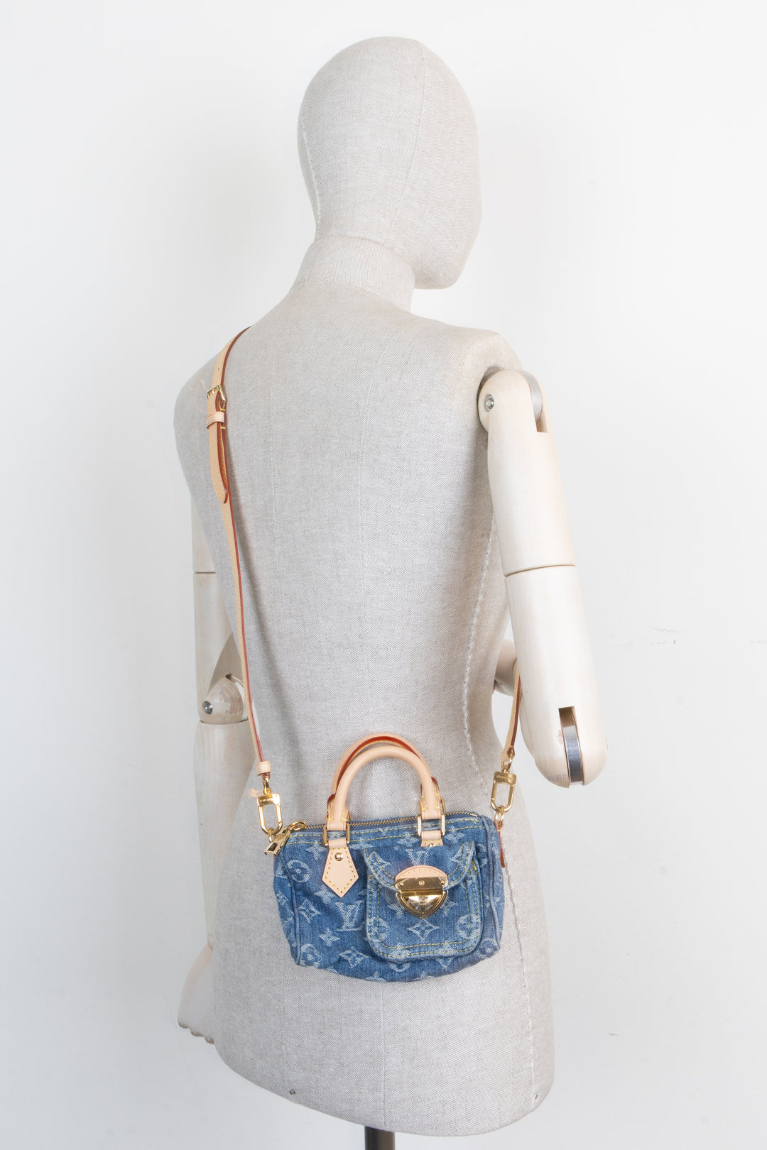 LOUIS VUITTON Nano Speedy Monogram Denim MNG