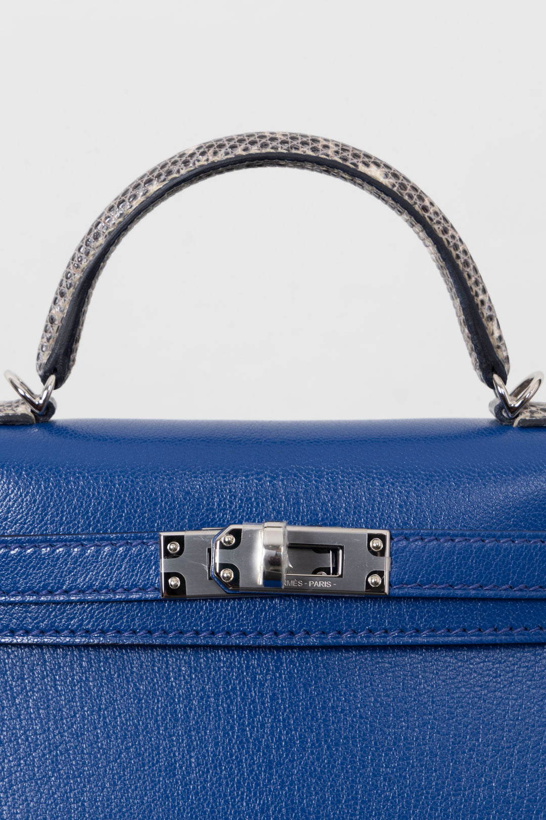 HERMÈS Mini Kelly Touch Chèvre Bleu Royal