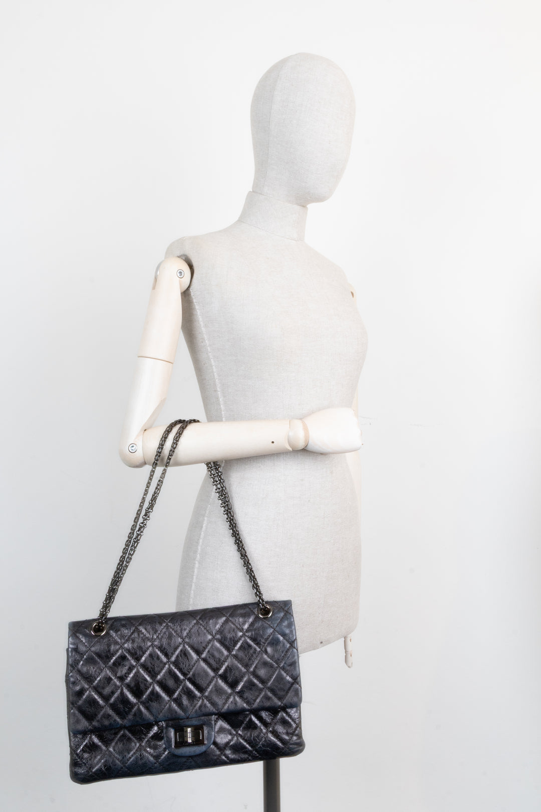 CHANEL 2.55 Maxi Flap Bag Aged Calfskin
