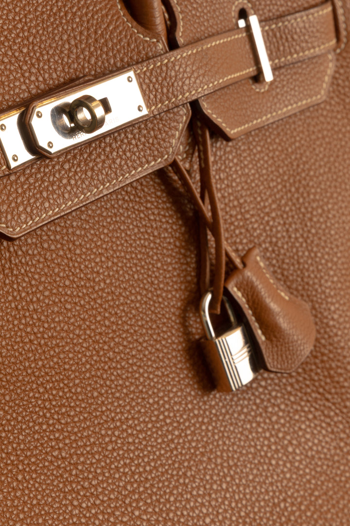 HERMÈS Birkin 35 Retourne Clemence Gold