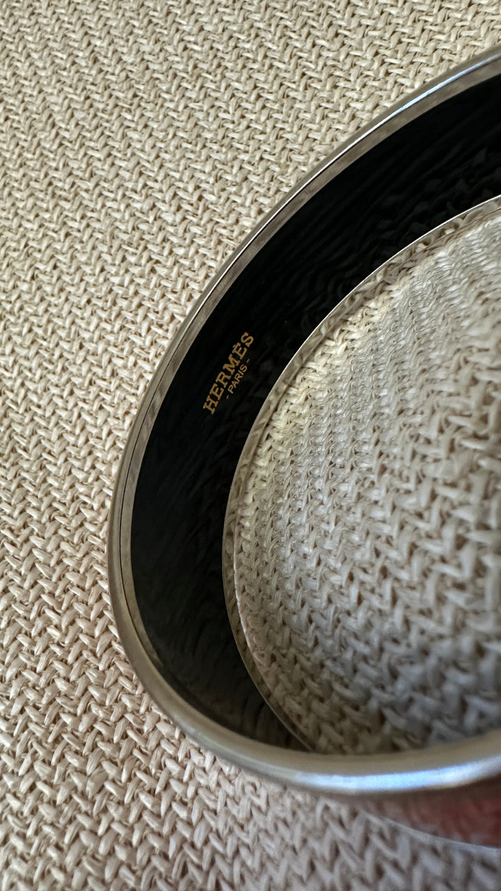 HERMÈS Wide Bracelet Enamel Orange