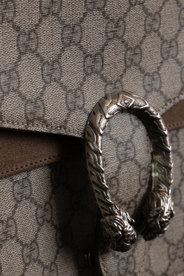 GUCCI Dionysus GG Supreme Bag Medium Brown