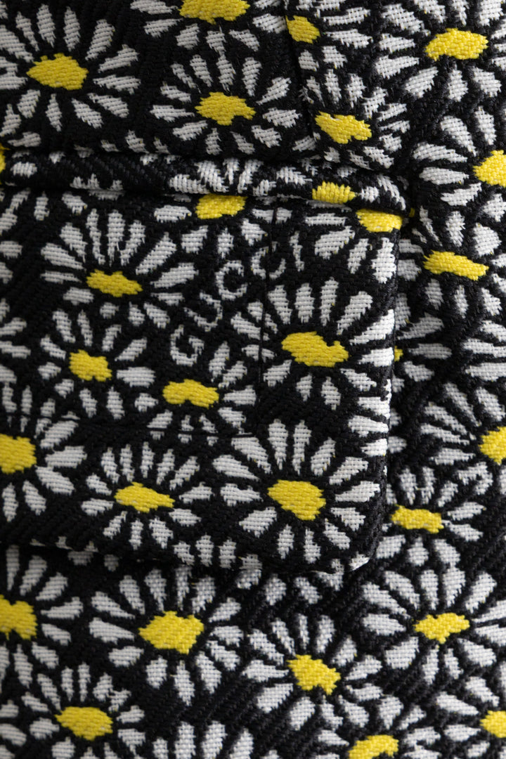 GUCCI Chamomille Double Breasted Jacket Yellow Black