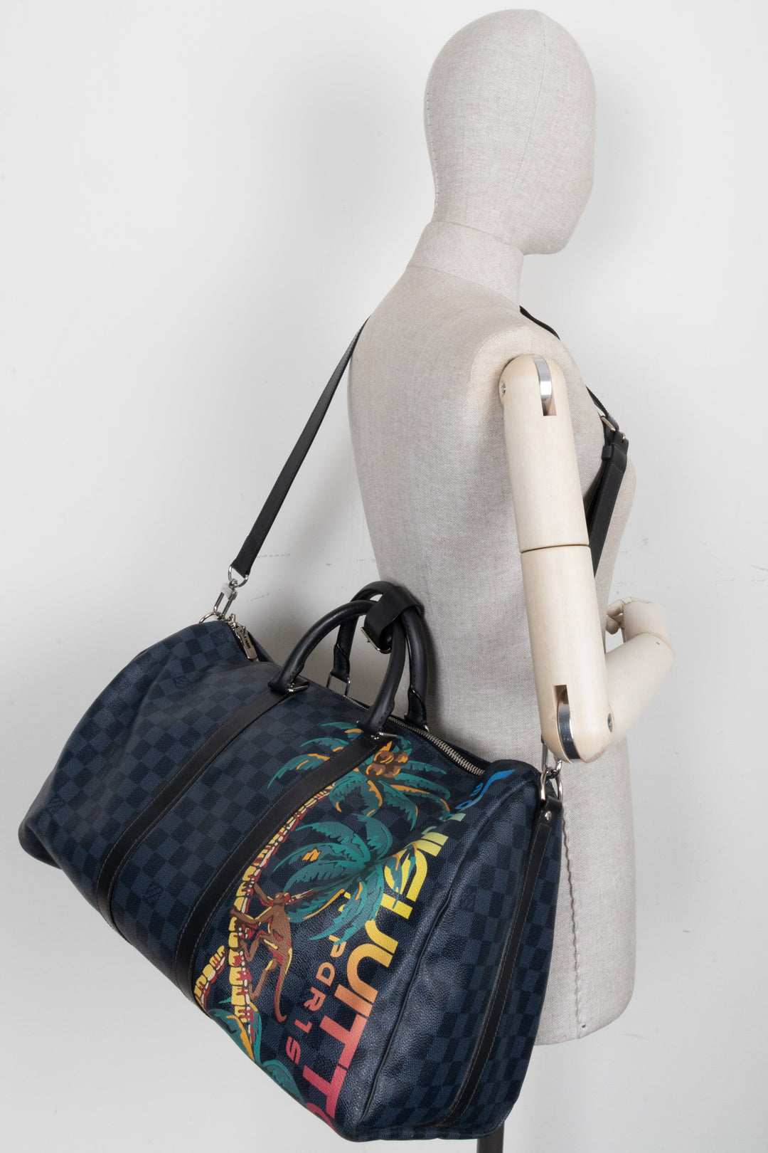 LOUIS VUITTON Keepall 45 Canvas Damier Cobalt Jungle