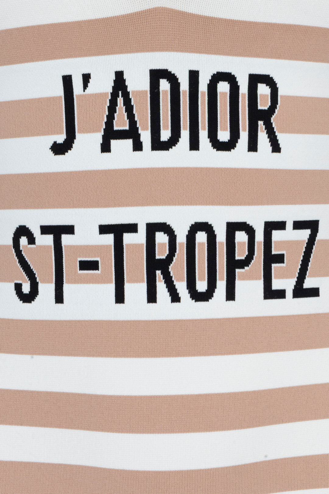 CHRISTIAN DIOR J'Adior Striped Body Suit Beige White