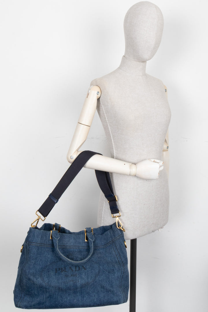 Sac cabas Prada Canapa en jean