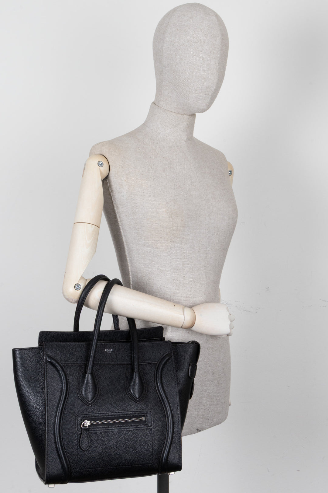 CELINE Micro Luggage Handbag Black