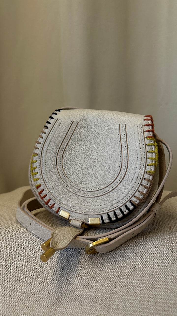 CHLOÉ Mini Marcie Crossbody Bag Ivory
