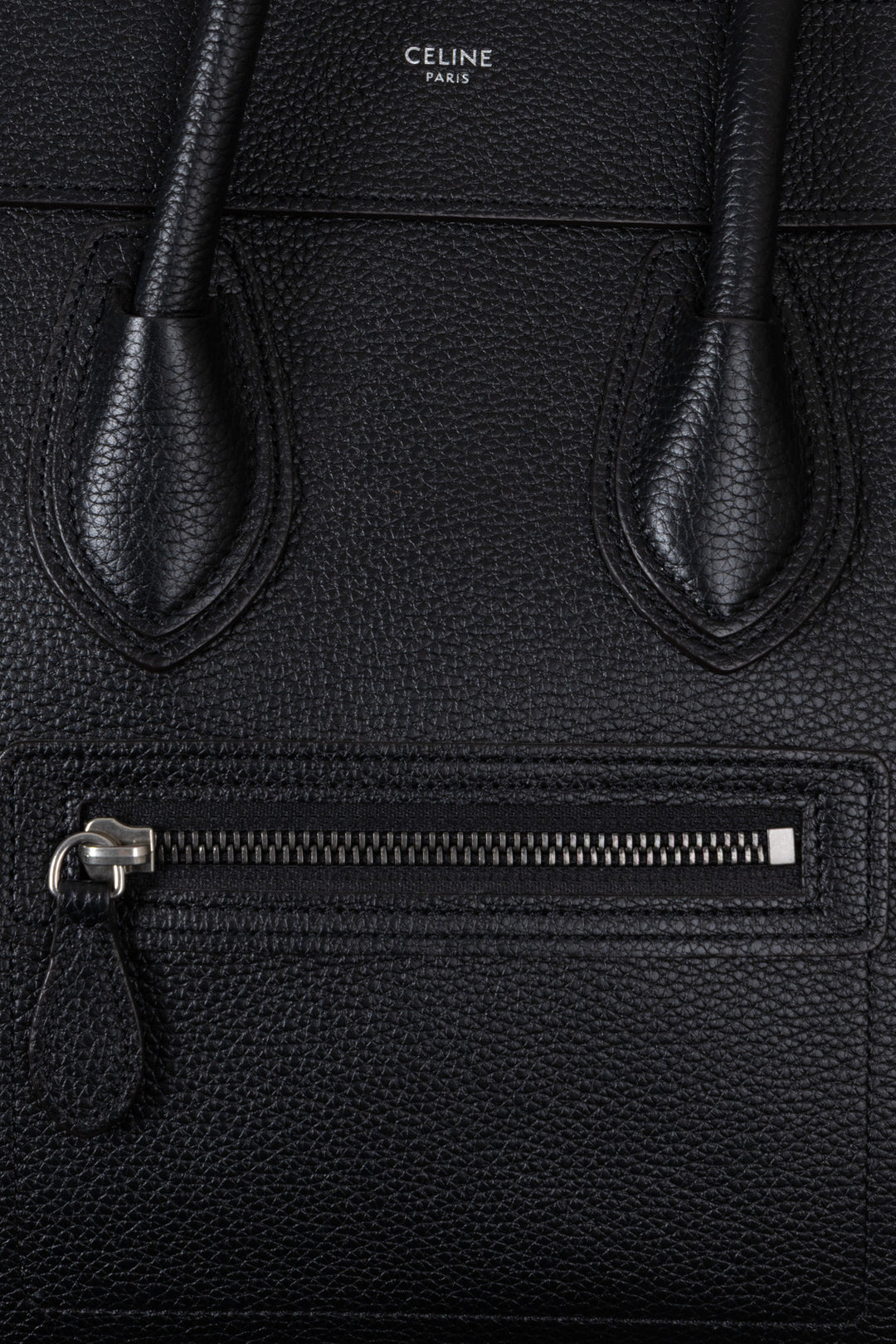 CELINE Micro Luggage Handbag Black