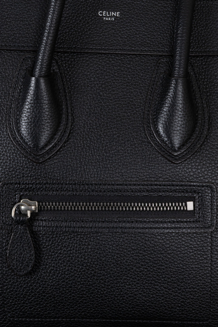 CELINE Micro Luggage Handbag Black