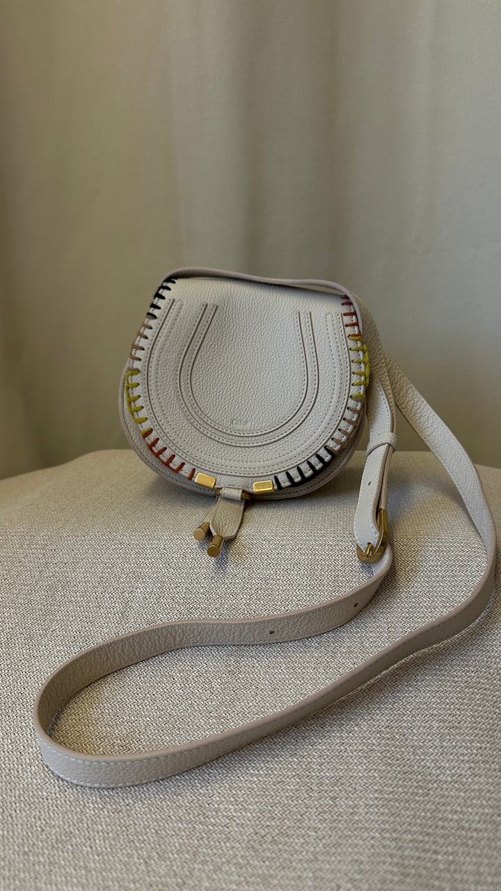 CHLOÉ Mini Marcie Crossbody Bag Ivory