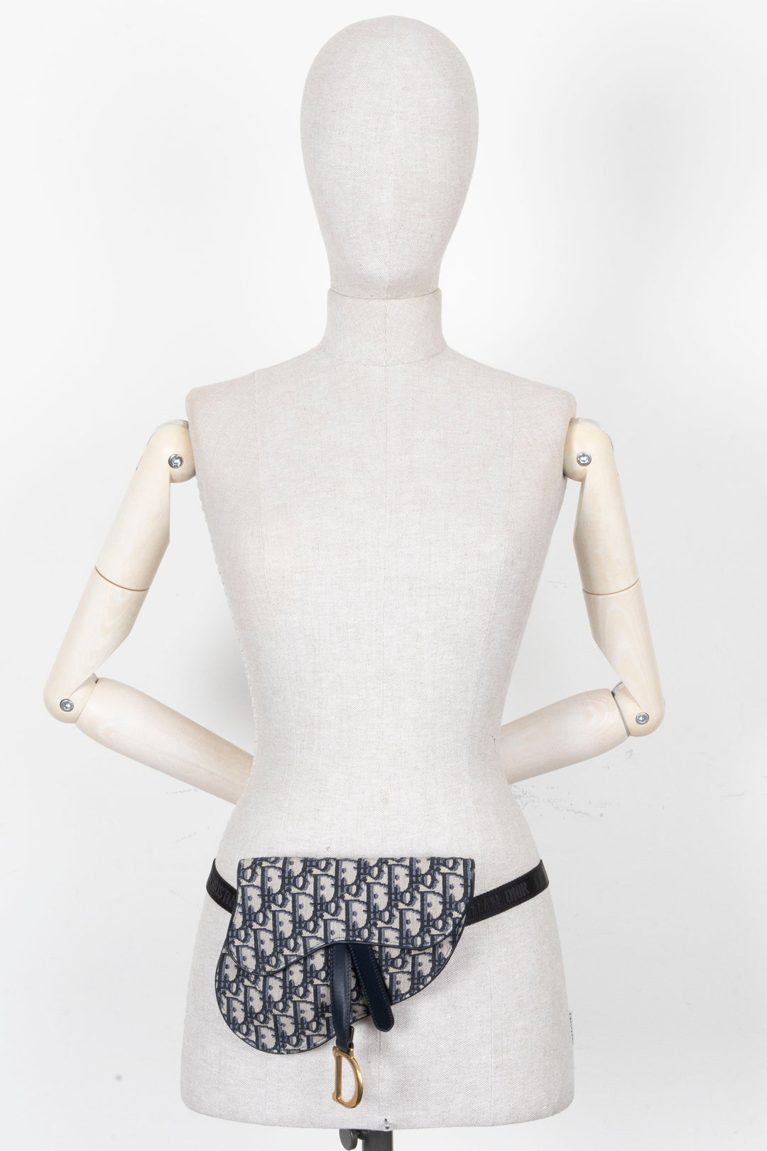 CHRISTIAN DIOR Saddle Belt Bag Oblique Canvas Blue