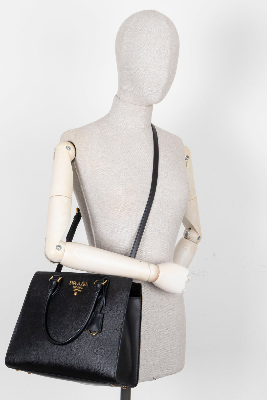PRADA Saffiano Tote Bag Black