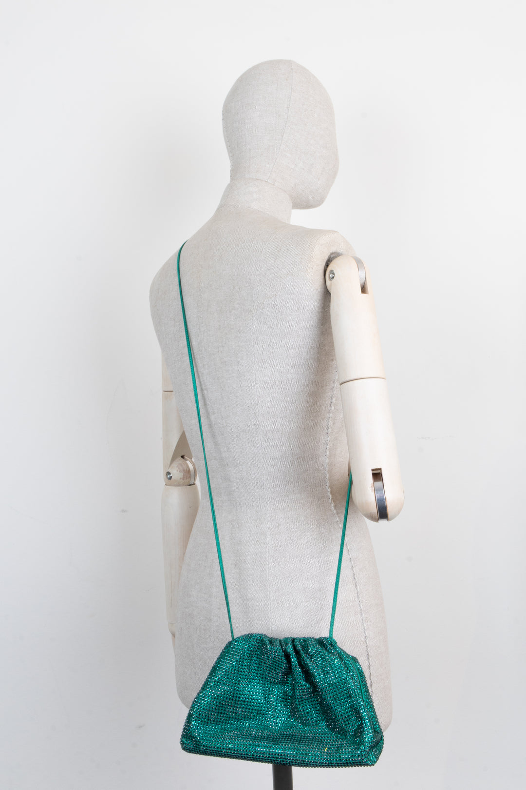 BOTTEGA VENETA Mini Pouch Crystals Emerald Green