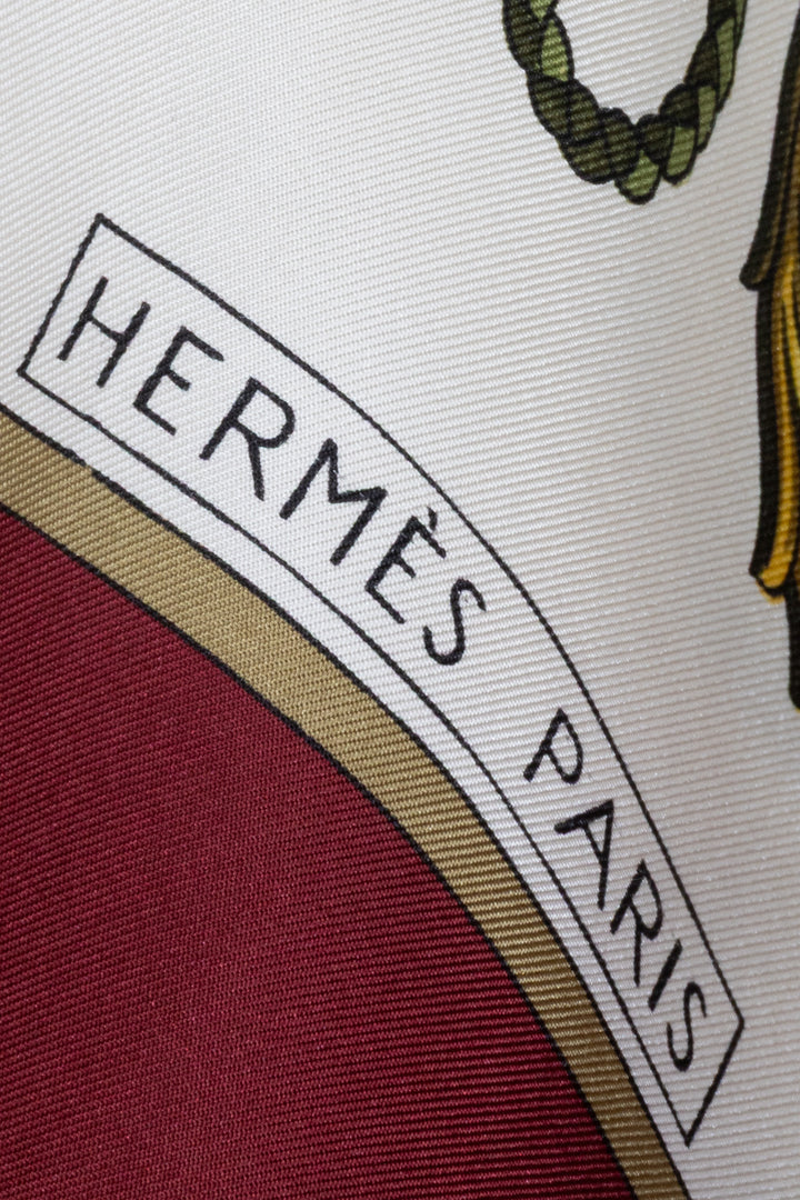 HERMÈS Les Clés Carré 90 Bordeaux