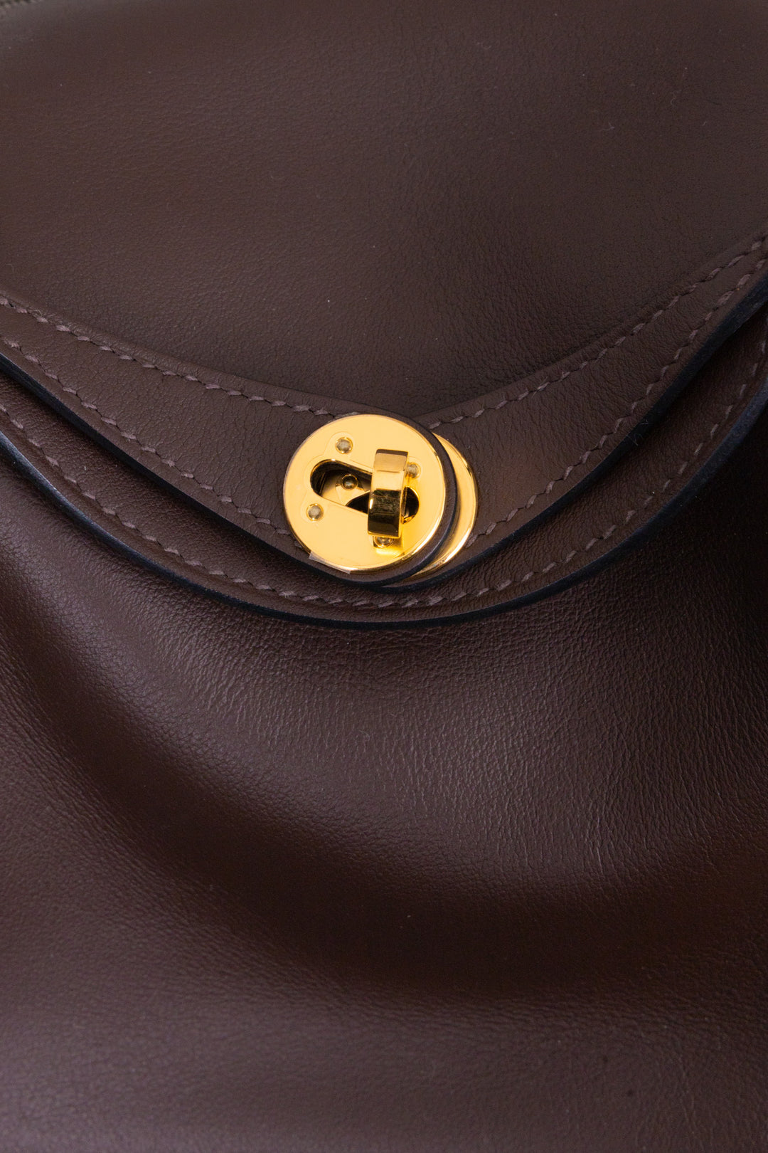 HERMÈS Mini Lindy Verso Swift Moka Blue Jean