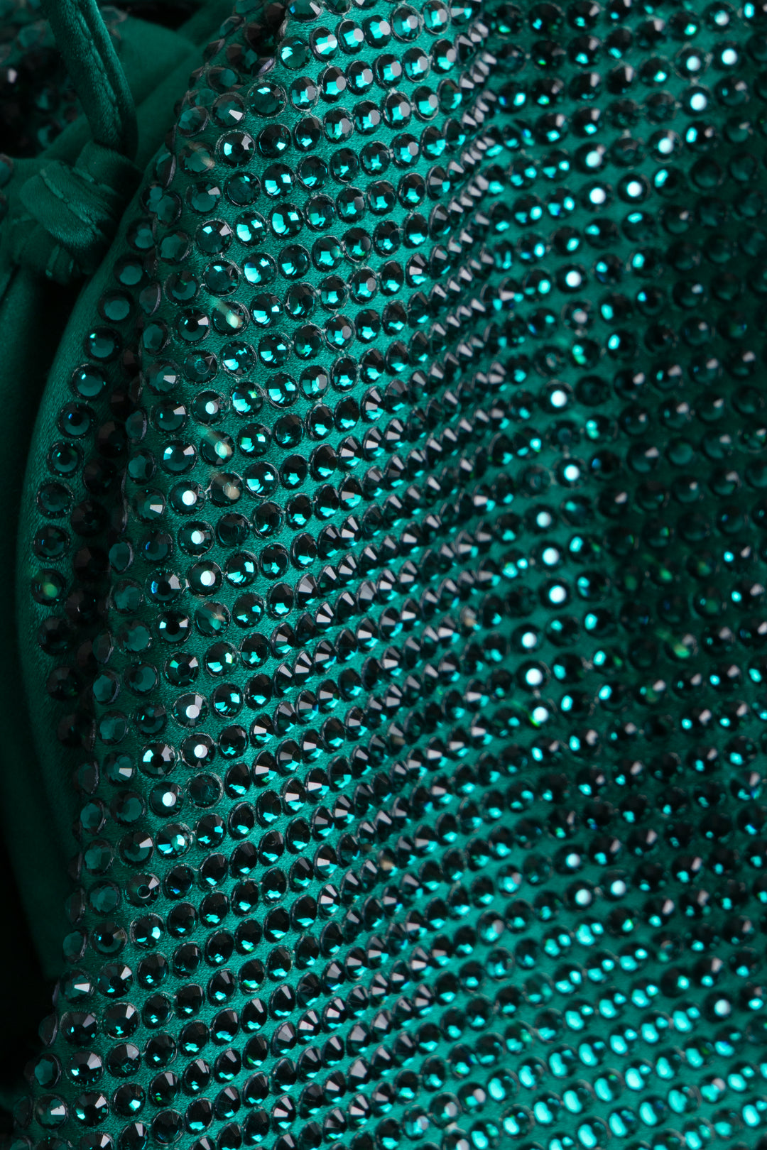 BOTTEGA VENETA Mini Pouch Crystals Emerald Green