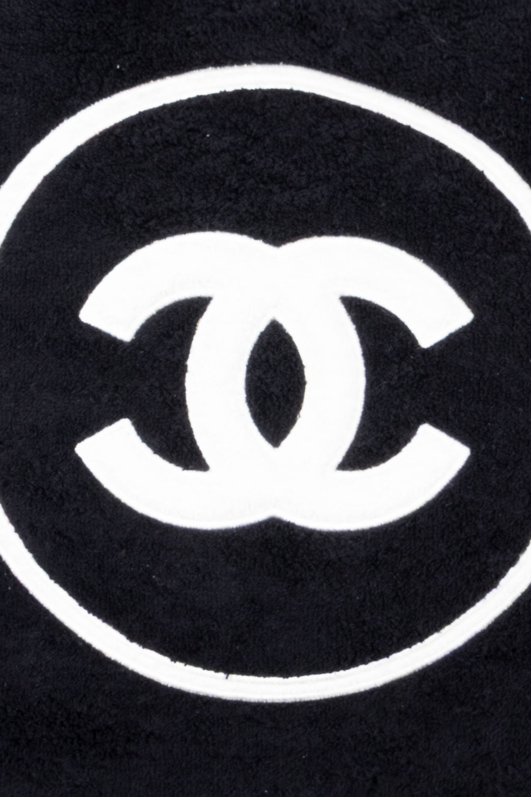 CHANEL Sac cabas Coco Mark éponge noir et blanc