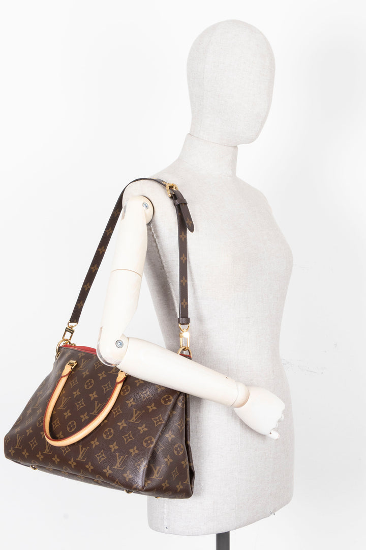 LOUIS VUITTON Pallas Tote MM MNG Red