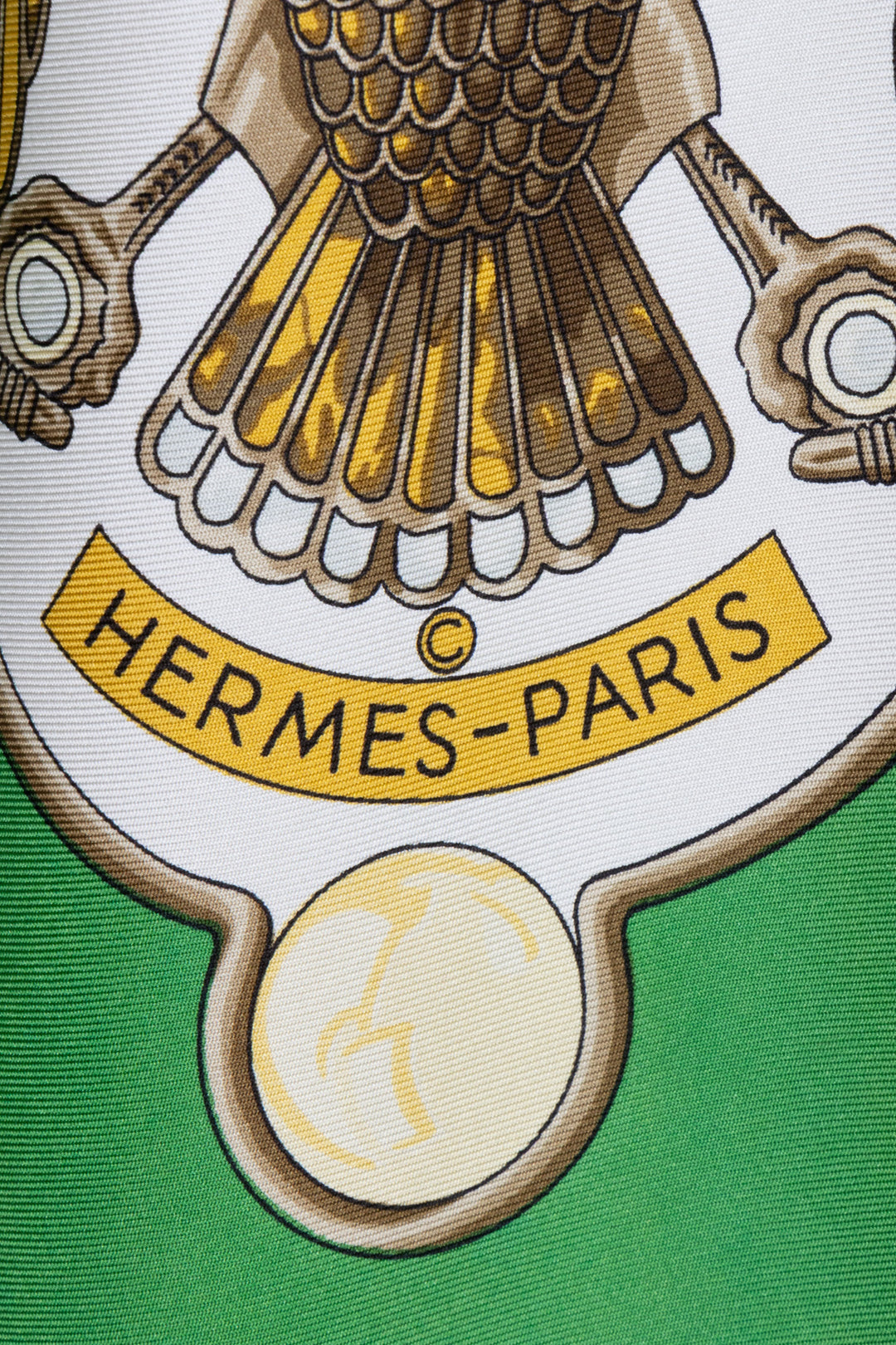 HERMÈS Egypt Carré 90 Silk Green