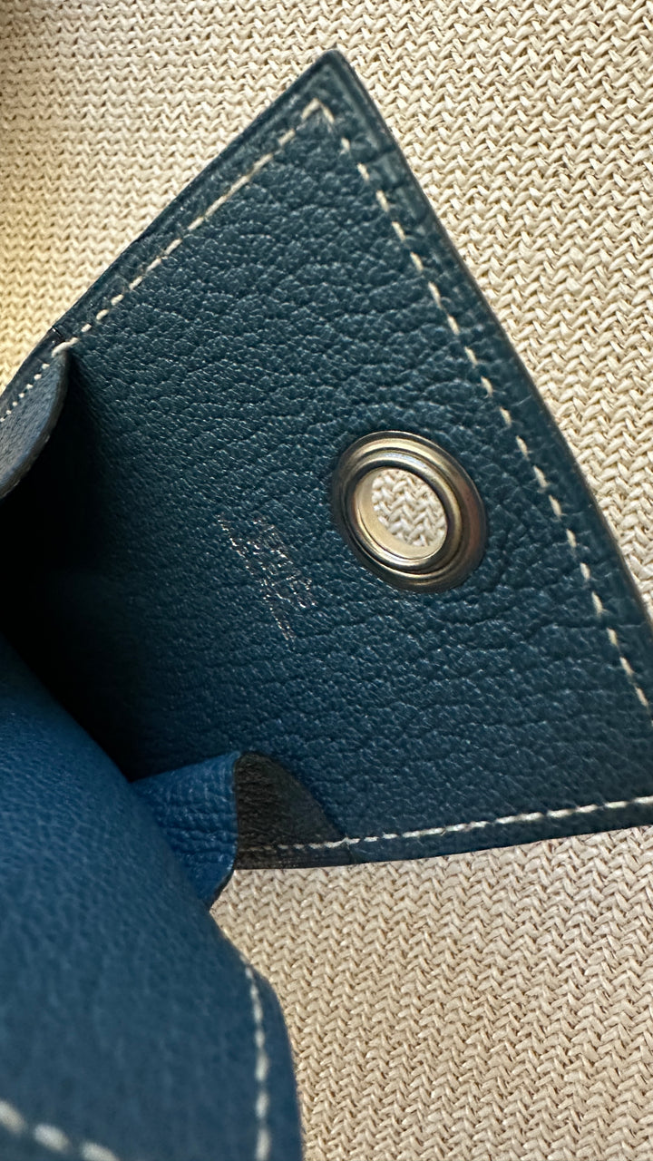 HERMÈS Mini Case Chevré Blue