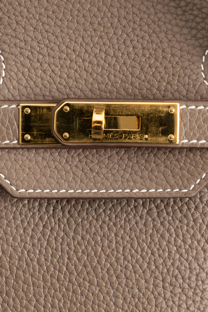 HERMÈS Birkin 35 Retourne Clemence Etoupe