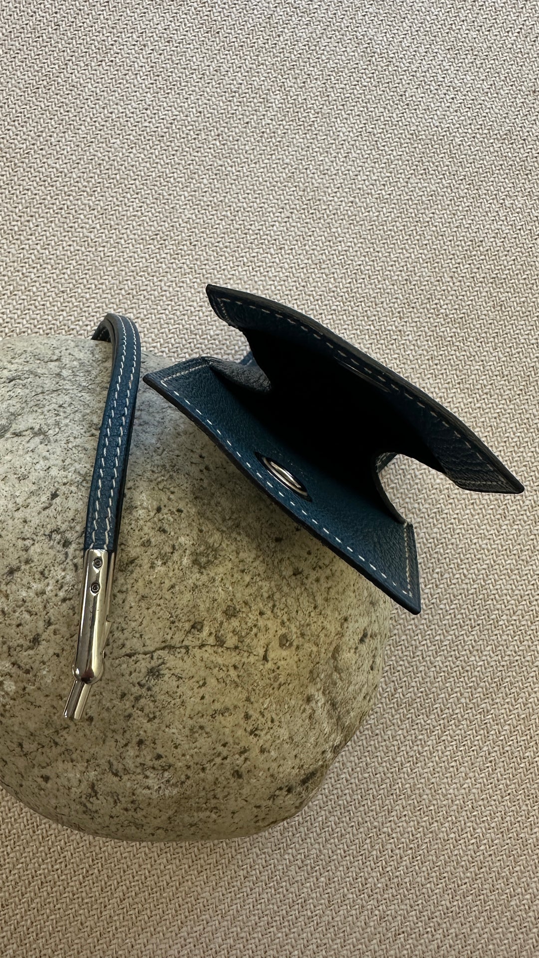 HERMÈS Mini Case Chevré Blue