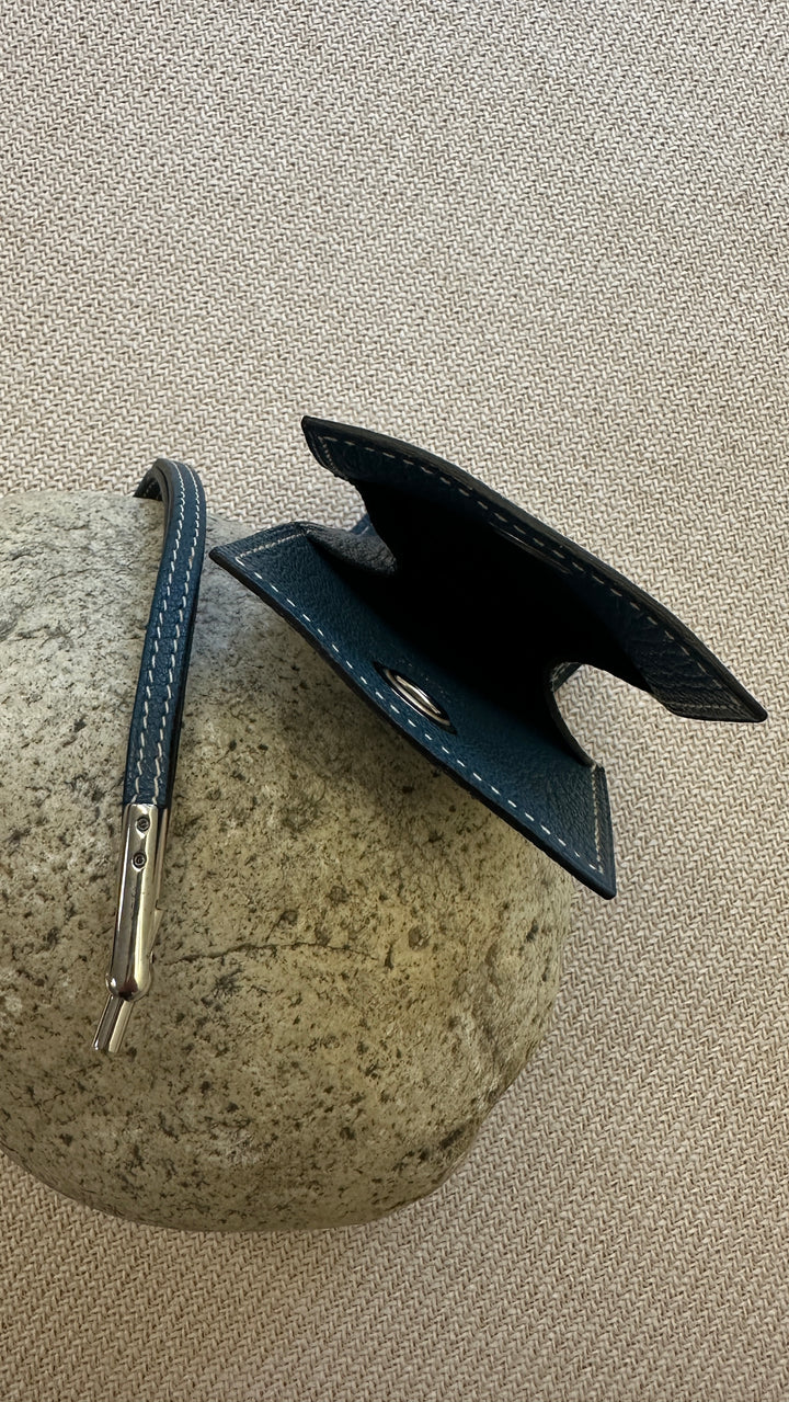 HERMÈS Mini Case Chevré Blue