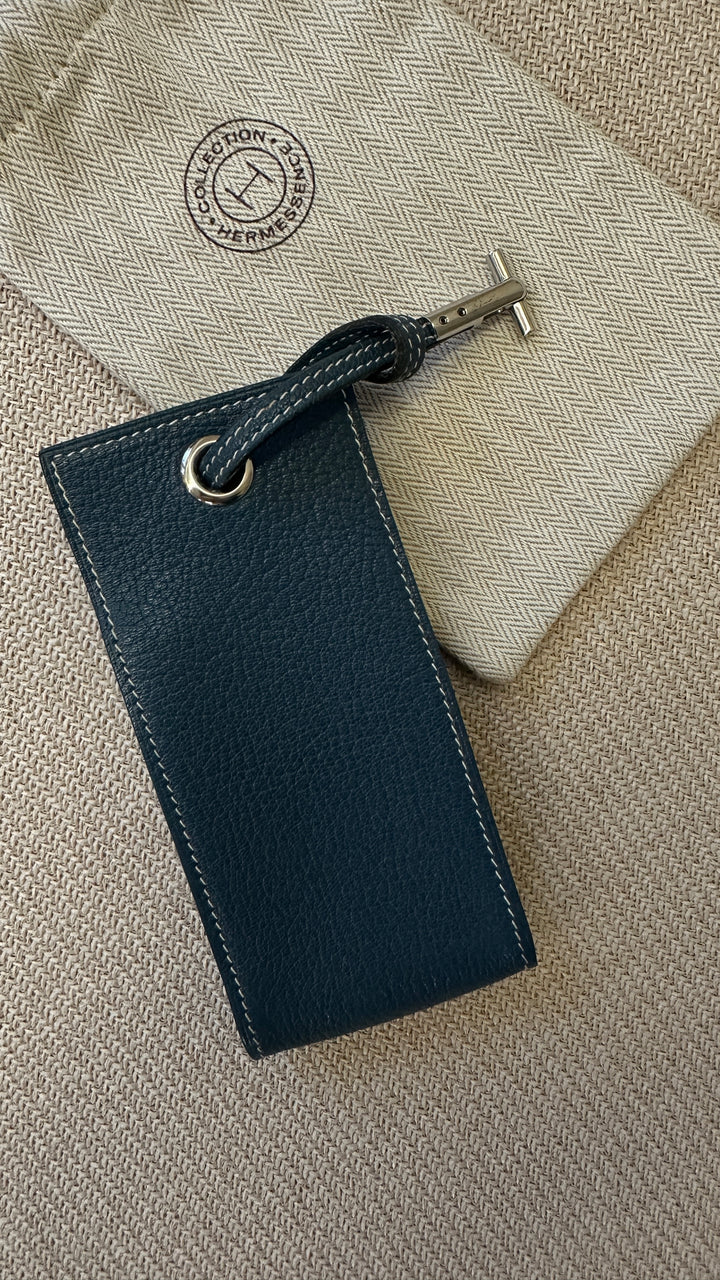 HERMÈS Mini Case Chevré Blue