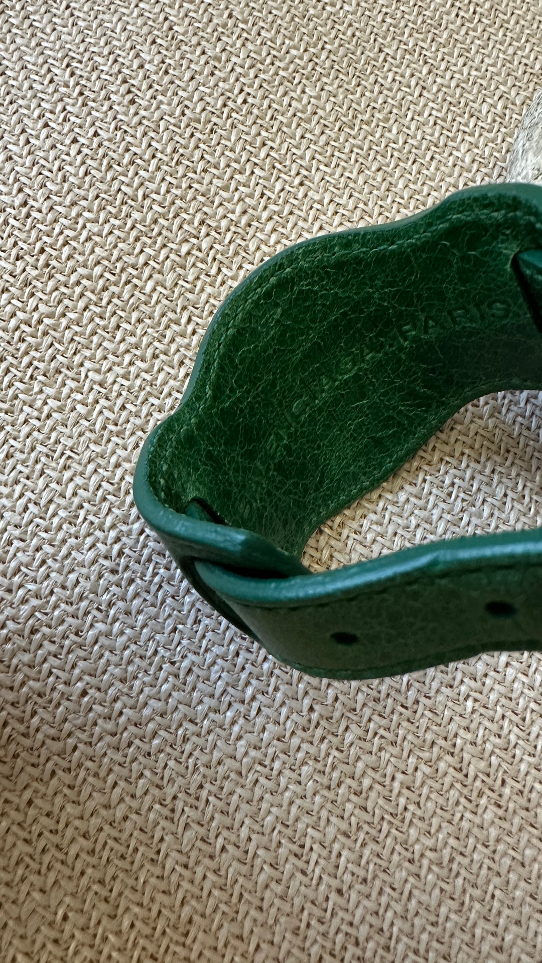 BALENCIAGA City Leather Bracelet Green