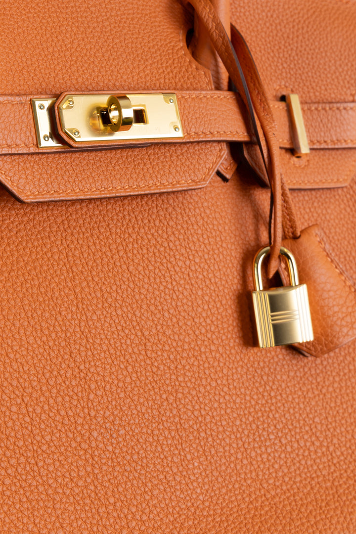 HERMÈS Birkin 30 Retourne Togo Orange