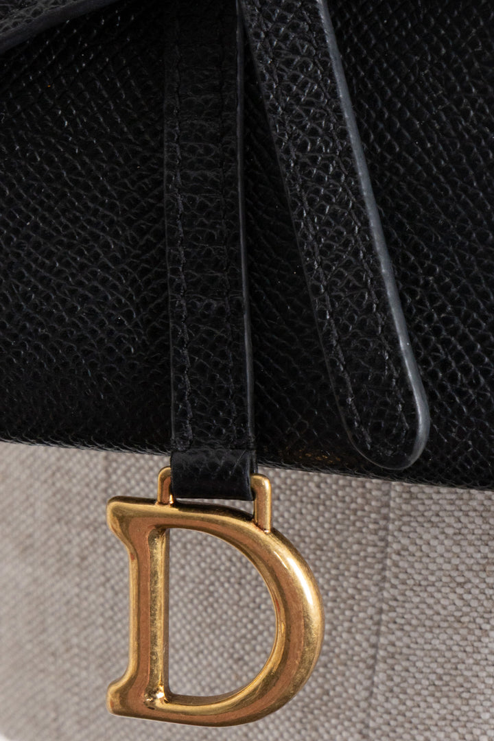 CHRISTIAN DIOR WOC Saddle Cuir Noir