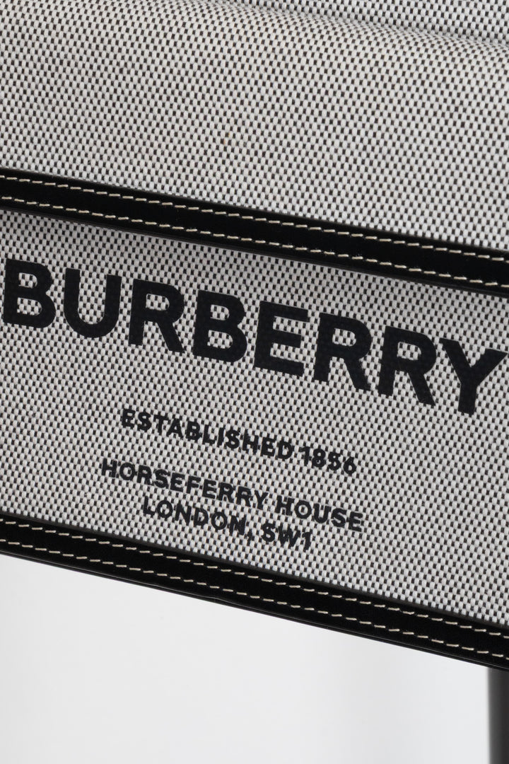 BURBERRY Mini Pocket Bag Brown and Black Leather and Canvas