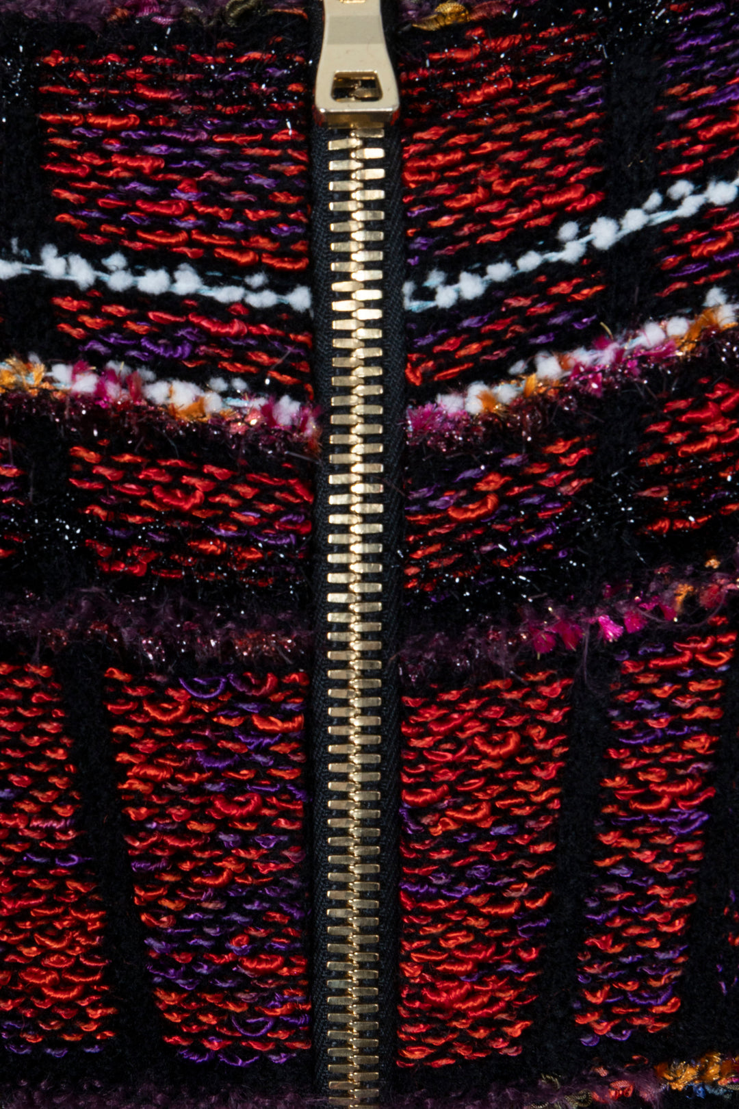 BALMAIN Dress Tweed Red Black