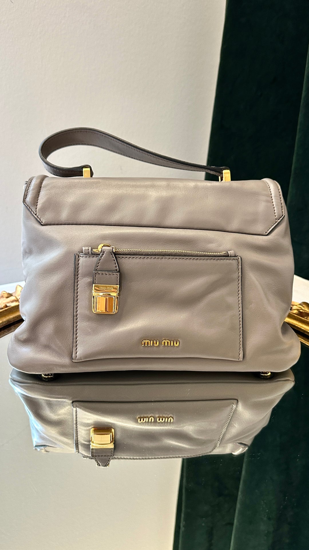 MIUMIU Top Handle Bag Grey