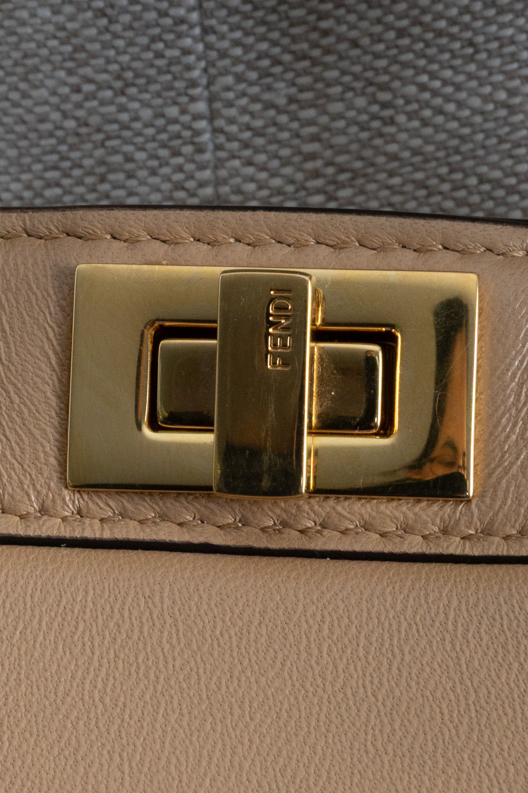FENDI Peekaboo ISeeU Petite Nappa Honey