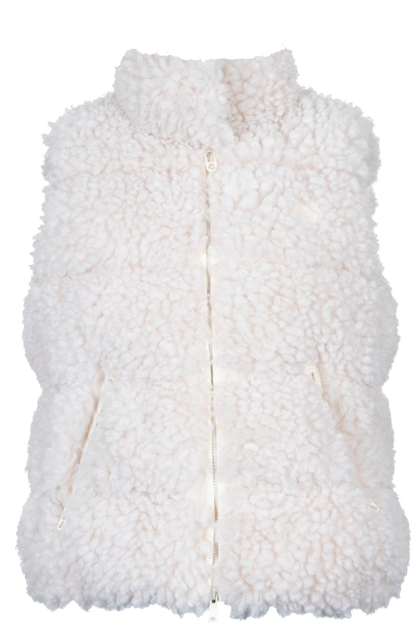 MONCLER Zins Wourl Vest Shearling Ivory