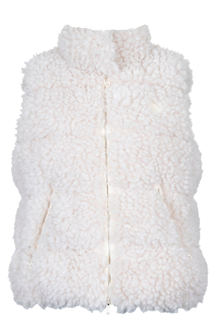 MONCLER Zins Wourl Vest Shearling Ivory