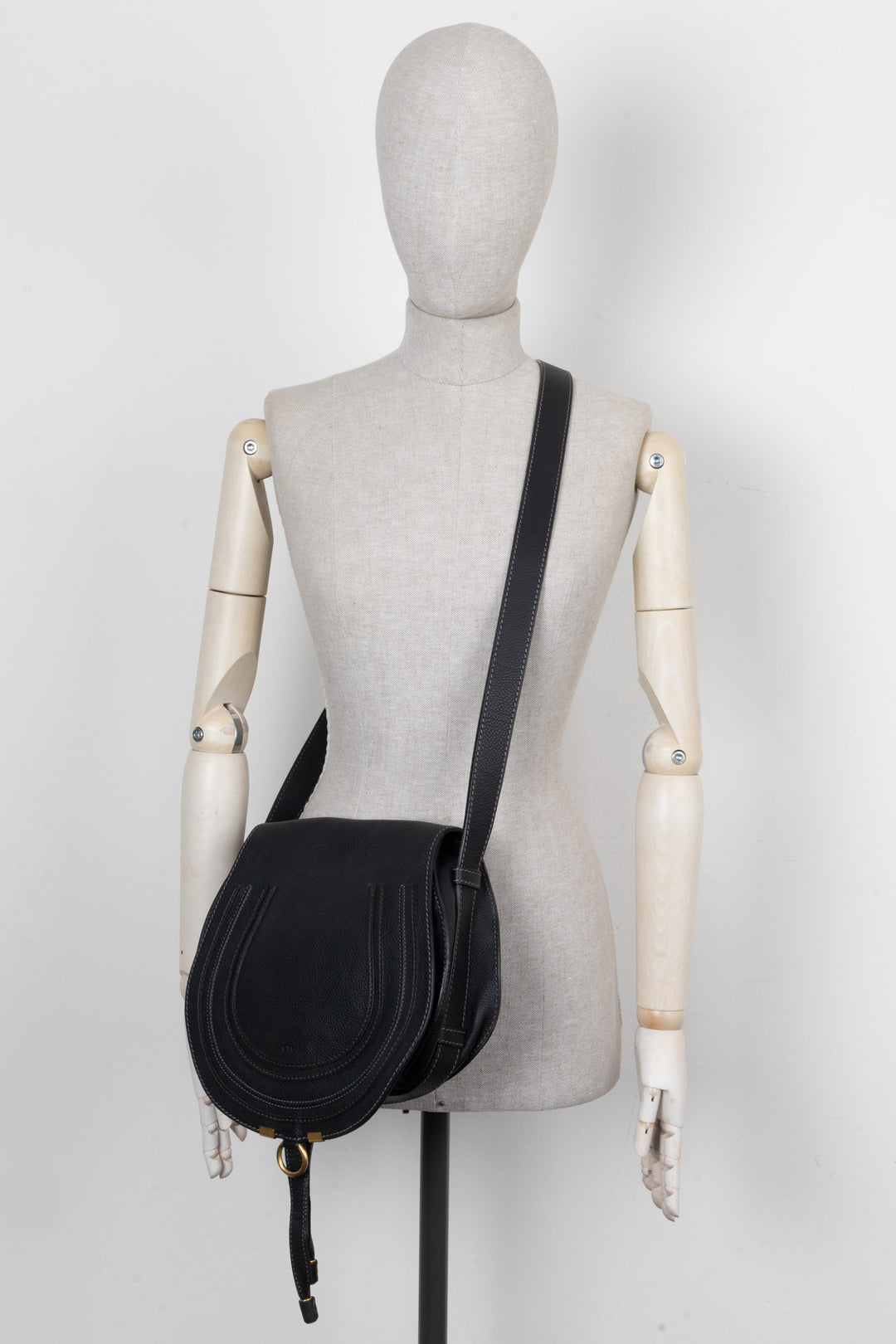CHLOÉ Marcie Satchel Bag Black
