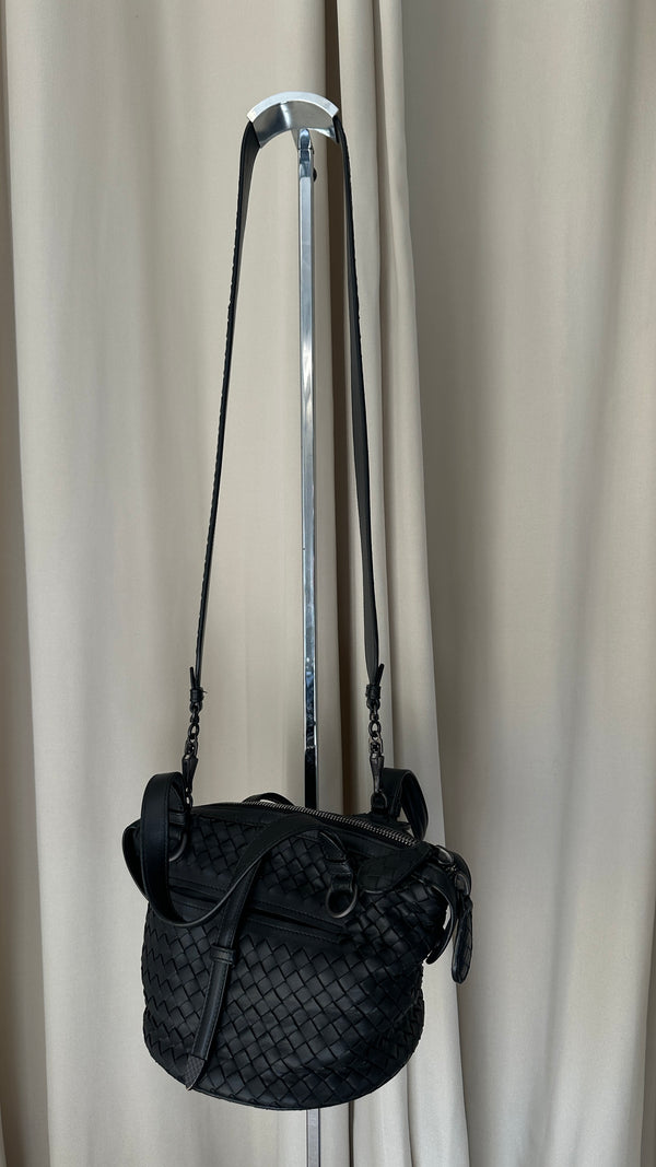 BOTTEGA VENETA Sac Tambura Petit Intrecciato Noir