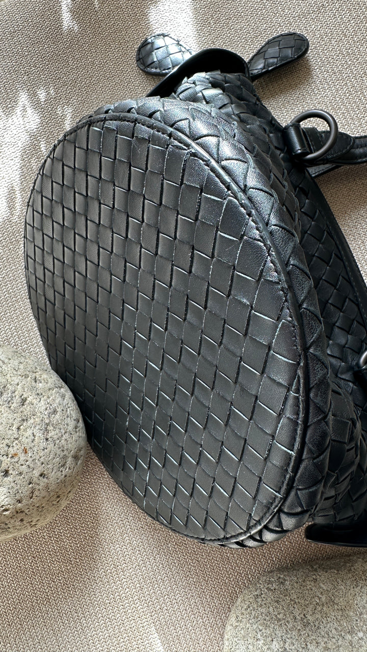BOTTEGA VENETA Tambura Bag Small Intrecciato Black