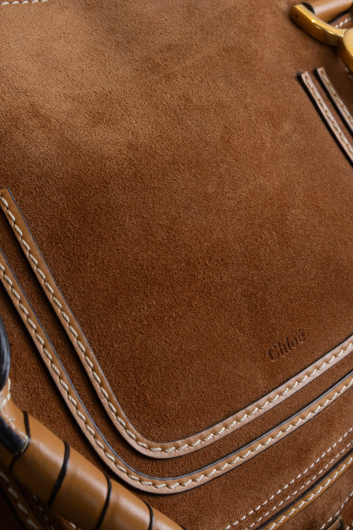 CHLOÉ Marcie Bag Suede Brown