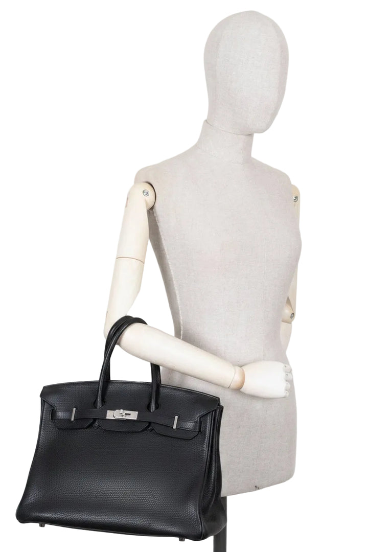 HERMÈS Birkin 35 Retourne Clemence Noir