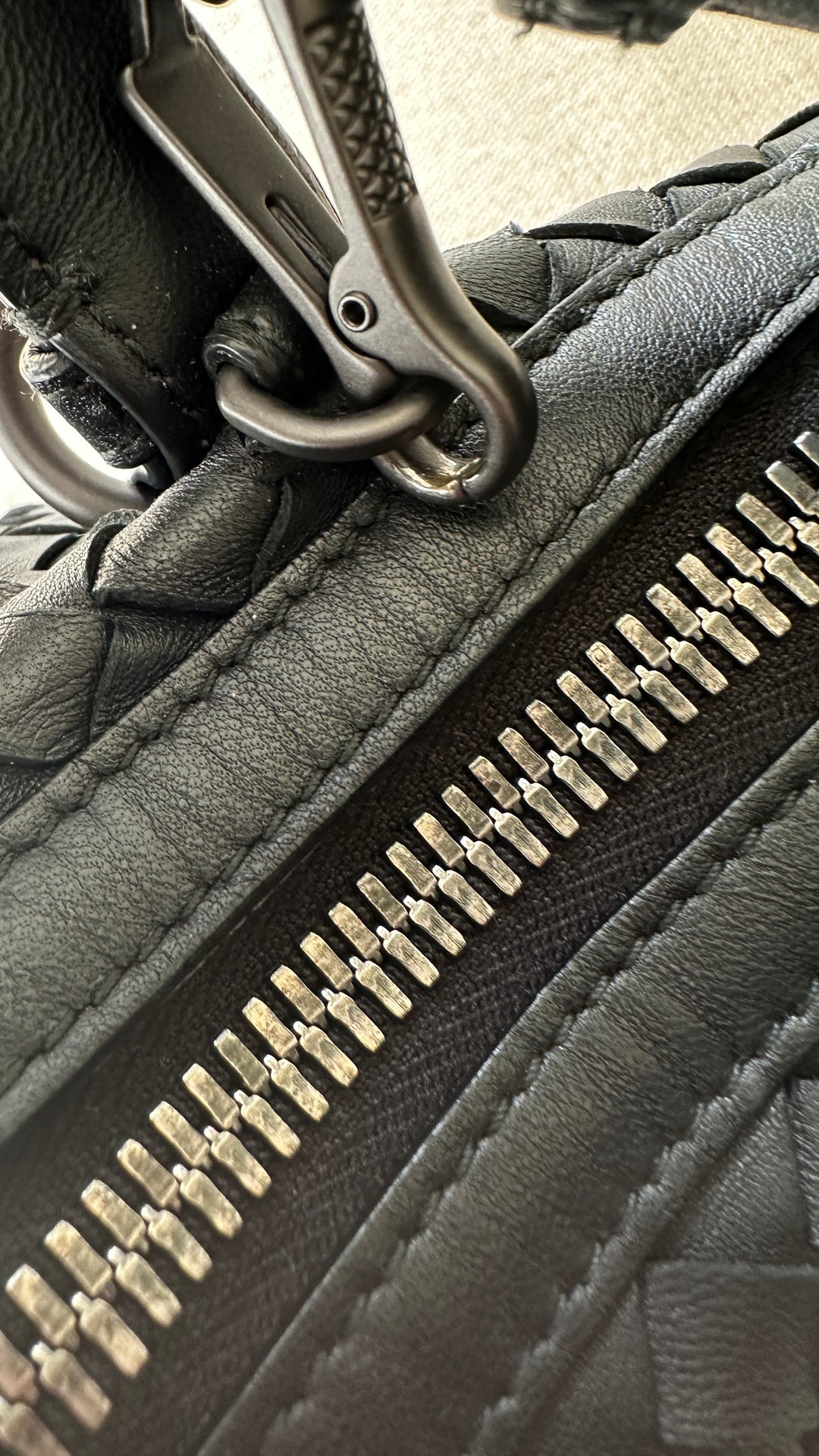 BOTTEGA VENETA Tambura Bag Small Intrecciato Black