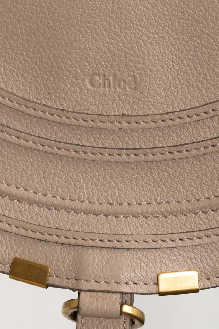 CHLOÉ Marcie Crossbody Bag Leather Grey