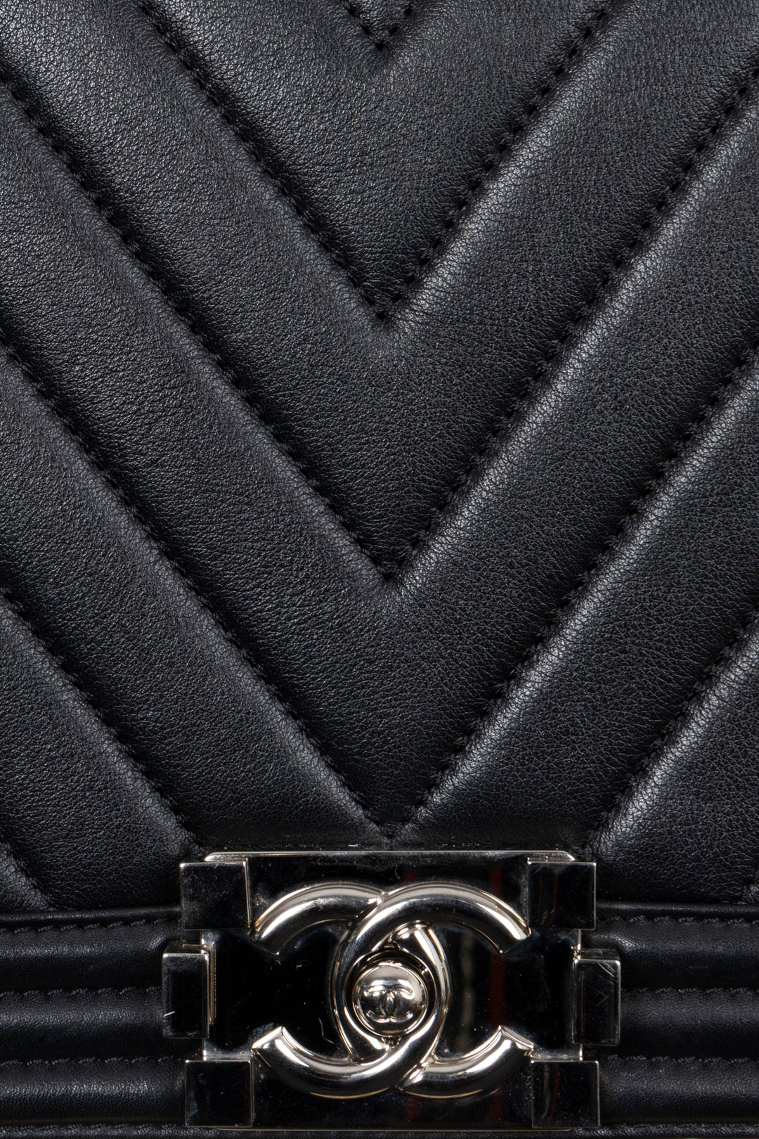 CHANEL Boy Bag New Medium Leather Black