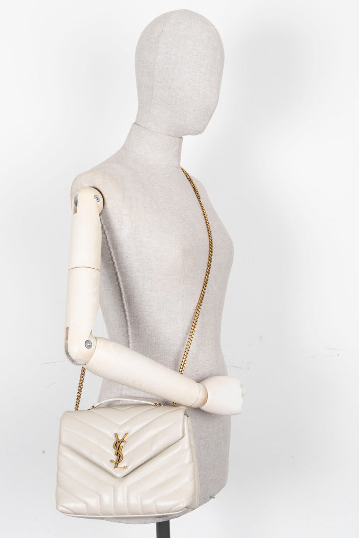 SAINT LAURENT Sac LouLou Petit Cuir Ivoire
