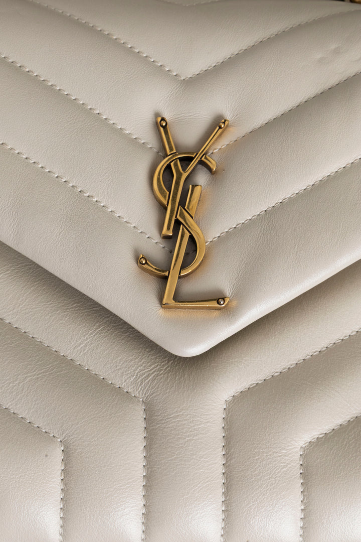 SAINT LAURENT Sac LouLou Petit Cuir Ivoire